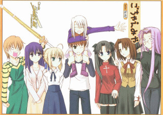 Anime girls arms up rayonism - their head free wallpaper for desktop