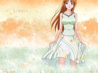 Girl dress field autumn anime - the picture free wallpaper