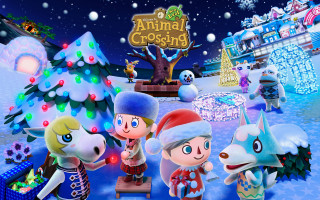Animal crossing christmas reindeer snow - arabella rankin free wallpaper