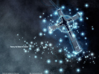 Gothic starry cross moon aurora - free airplane wallpaper