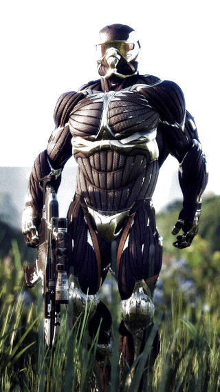 Robot gun field hill sky - a robot free wallpaper for mobile