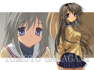 Chizuko yoshida tomoyo anime portrait - two anime character free wallpaper