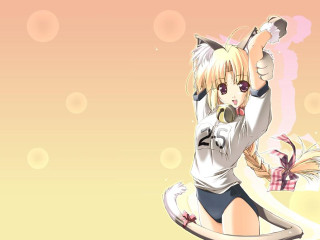 Anime girl cat ears microphone - a microphone free wallpaper