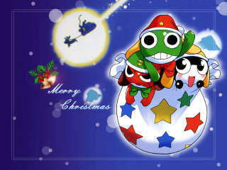 Christmas cartoon santa ball hat - a christmas card free wallpaper