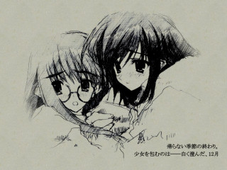Two girls glasses ponytail manga - a drawing free wallpaper