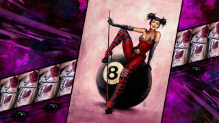 Woman red dress ball eight - a ball free wallpaper