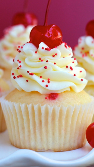 Close up cupcake cherry top - allen tupper true free wallpaper for mobile