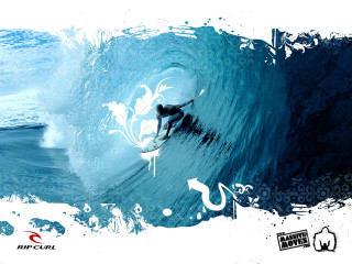 Man riding wave surfboard paint - top of a surfboard in the ocean free wallpaper