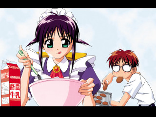 Girl boy food milk ayako - kyoto animation free wallpaper