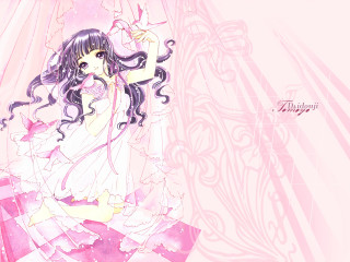 Girl long hair bed pink - design free wallpaper