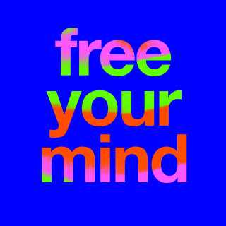 Free your mind multicolored letters - international free wallpaper for tablet