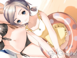 Woman bikini bed cat aya 2 - hint of yayoi kasuma free wallpaper for desktop