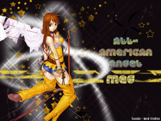 Girl sword yellow outfit stars - a name free wallpaper