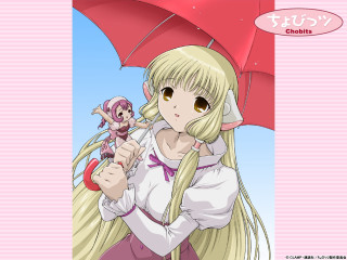 Blonde girl umbrella doll pink - long blonde hair holding free wallpaper