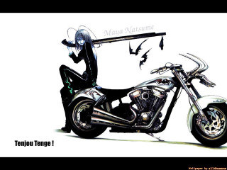 Motorcycle gothic anime artist aya - aya goda free wallpaper