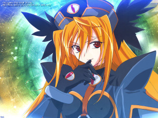 Blonde hat blackcat anime wings - her right hand free wallpaper