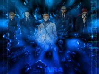 Blue background group aurora fire - analytical art free wallpaper