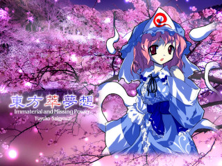Anime girl blue dress cherry - a anime character free wallpaper