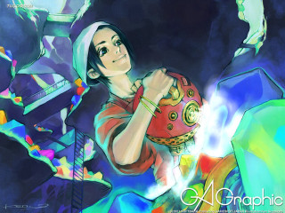 Woman holding ball manga art - eiichiro oda free wallpaper