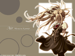 Gothic anime portrait blonde woman - a white frame free wallpaper