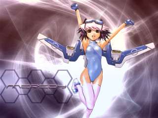 Woman flying space cyberpunk anime - leg free wallpaper for desktop