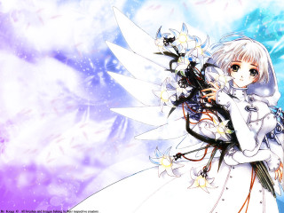 Anime girl white hair wings 4 - a anime girl free wallpaper for desktop