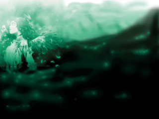 Woman green dress field bird - a bird free wallpaper