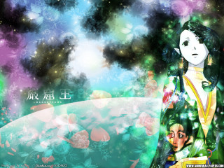 Woman child sky stars fireflies - a child free wallpaper