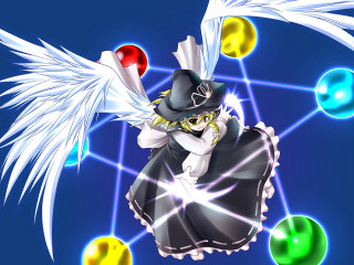 Angel wings black hat rayonism - ball free wallpaper for desktop