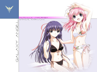 Anime girls bikinis flowers long - a bikini free wallpaper