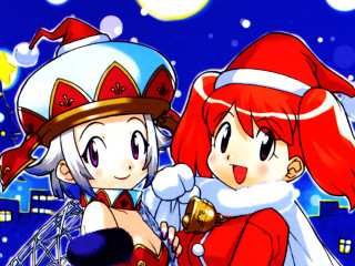 Anime redwhite snow city christmas - the snow free wallpaper for desktop