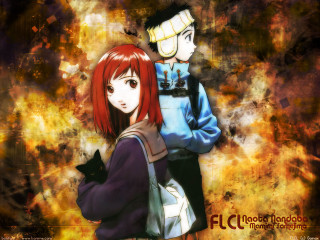 Anime couple fire cat autumn - a fire background free wallpaper