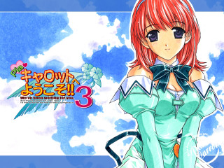 Redhair bowtie dress mangasky clouds - a dress free wallpaper