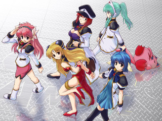 Anime girls line backview epsylon - a line free wallpaper