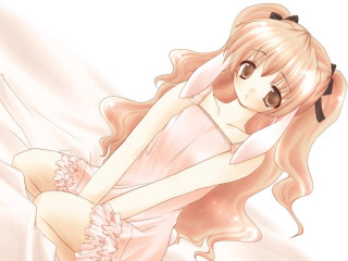 Woman pink dress sitting anime - a pink dress free wallpaper for desktop