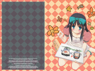 Alice girl checkered floor cake - a cake free wallpaper