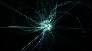 Green blue swirl fractals fireworks - a white center free wallpaper