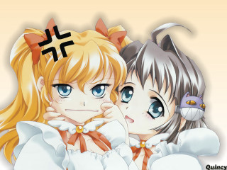 Blonde anime girls cat ears - a cat ear free wallpaper