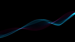 Blue red wave black background - a white line free wallpaper