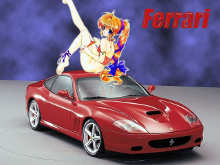 Red sports car cartoon figure - bernardo cavallino free wallpaper