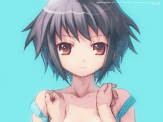 Girl short hair open shirt - her shirt open free wallpaper