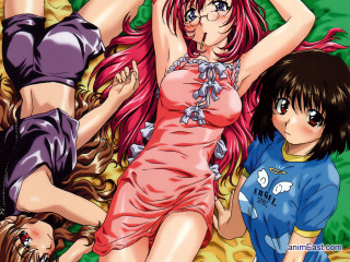 Anime girls bed eizan kikukawa - a bed together free wallpaper