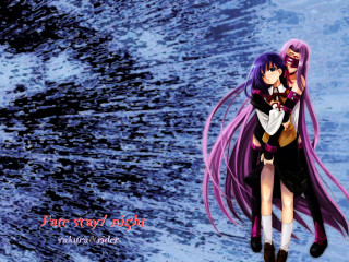 Purple haired medusa school water - dark night free wallpaper
