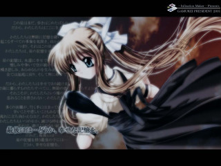 Anime girl long hair black 3 - a black dress free wallpaper