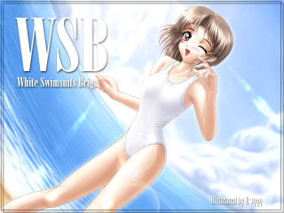 Woman flying white swimsuit blue - a white swimsuit free wallpaper