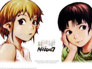 Anime girls green red shirts - free anime wallpaper