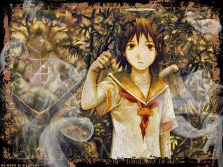 Girl book tree anime magic - leaf free wallpaper