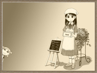 Girl holding sign flowers drawing - a sign free wallpaper for desktop