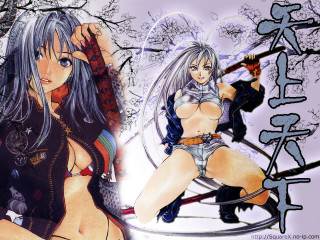 Woman sword tree manga bikini - a short skirt holding free wallpaper