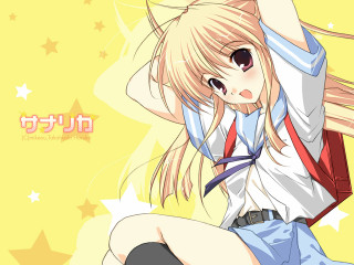 Girl backpack star yellow anime - a backpack free wallpaper